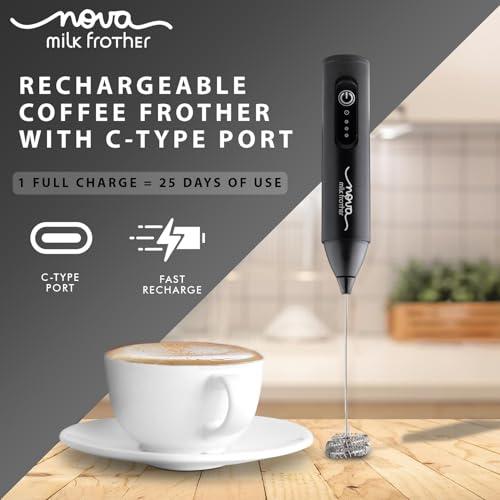 Coffee Frother Electric Rechargeable Coffee Maker