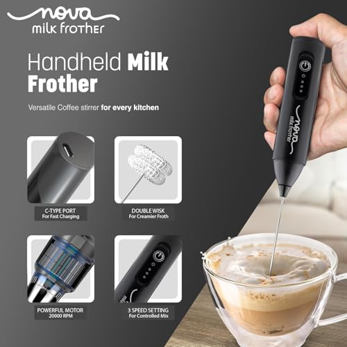 Coffee Frother Electric Rechargeable Coffee Maker